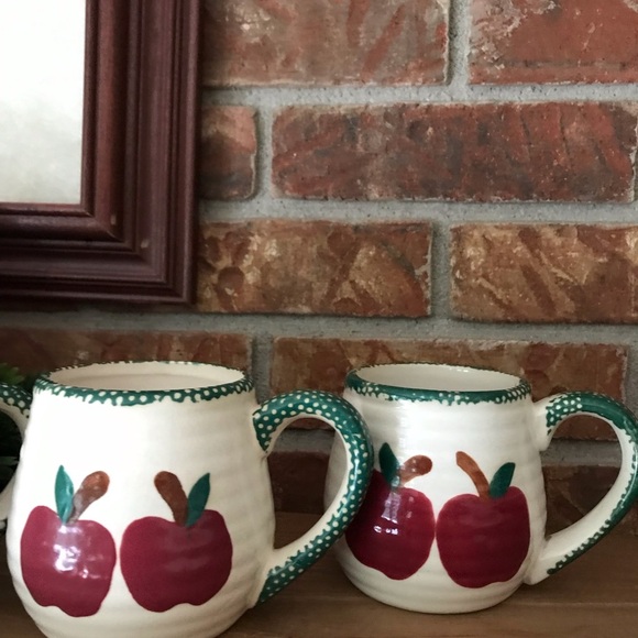 Vintage 3 Pc Apple Garden Stoneware - Picture 3 of 8